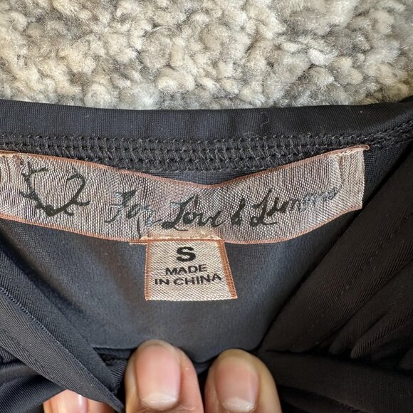 For Love & Lemons Dress Womens Small Black Mini Slip Stretch Nylon Spandex Party - Picture 4 of 6